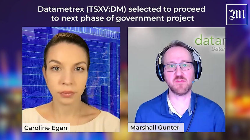 Datametrex (TSXV DM) selected to proceed to next phase of government project